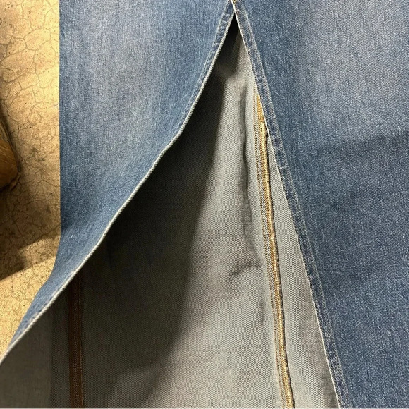 NWT Hudson Reconstructed Womens 25 Midi Legacy Denim Skirt Lucent Wash - Picture 3 of 10